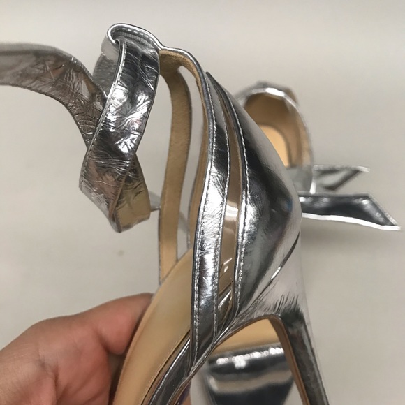 Alexandre Birman silver clear metallic heels NWOB - Picture 3 of 7